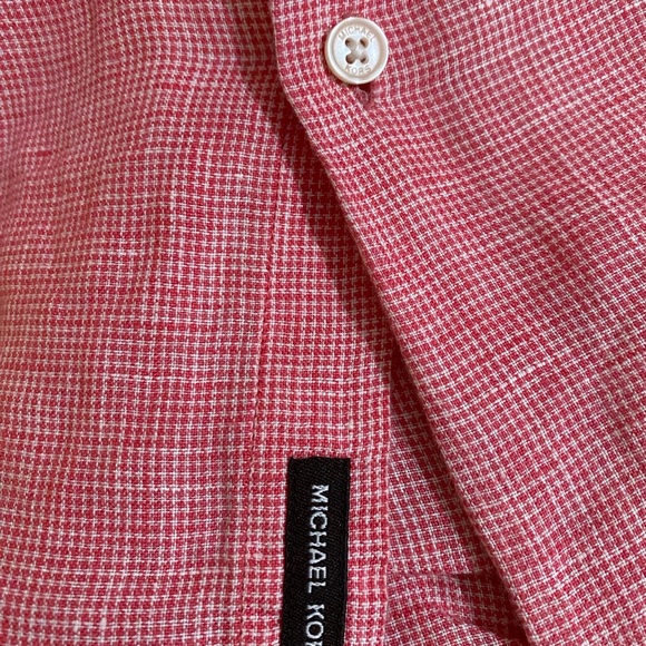 Michael Kors Men’s Short Sleeve Linen Shirt - Picture 4 of 4